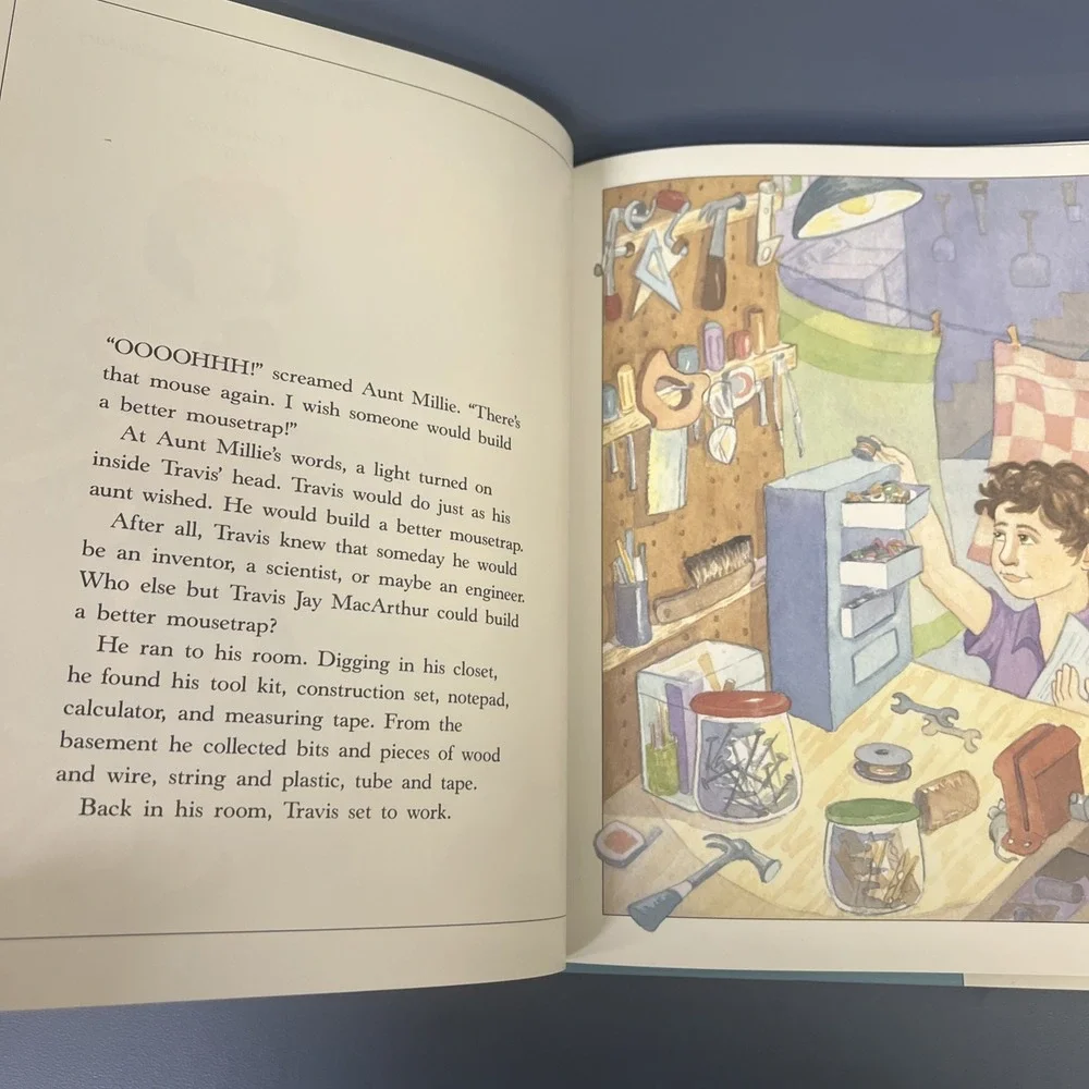 Travis and the Better Mousetrap Hardcover Deborah‎ Dennard 1996 Autographed Copy